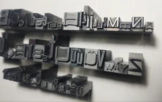 TIPOGRAFÍA IMPRENTA ANTIGUA LETRAS NÚMEROS