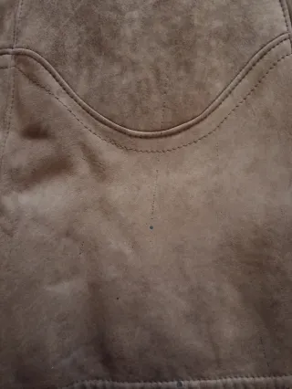 Abrigo piel vuelta mujer