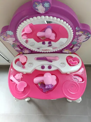 Tocador infantil plástico unicornio