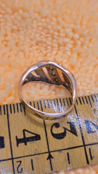 Anillo Oro 14k 5 Brillantes