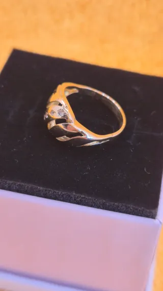 Anillo Oro 14k 5 Brillantes