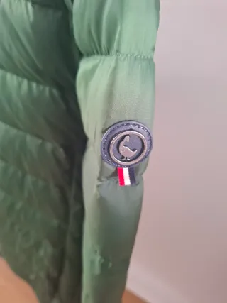 Cazadora plumas El Ganso verde y roja