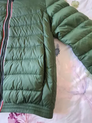 Cazadora plumas El Ganso verde y roja