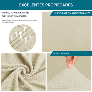 Fondello Antiscivolo Elastico per Divano 3 Posti Beige