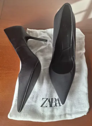 Tacones Zara Talla 38 Negros
