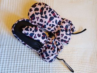 Guantes de nieve niña estampado leopardo 2-3años