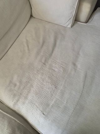 Sofá modular 3 plazas tela beige/rojo