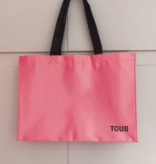 Bolso y neceser TOUS, Satén rosa.