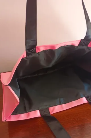 Bolso y neceser TOUS, Satén rosa.