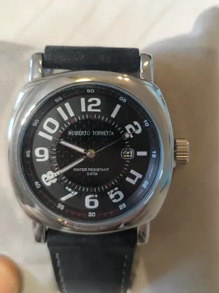 Reloj Roberto Torreta Hombre Negro/Plata