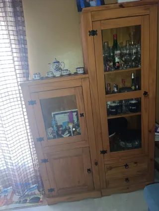 Conjunto Muebles Madera Pino Maciza