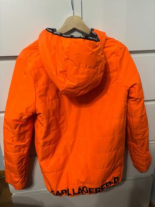 Abrigo Karl Lagerfeld Negro Naranja