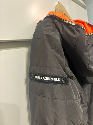 Abrigo Karl Lagerfeld Negro Naranja