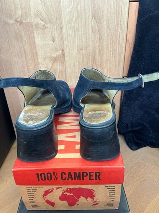 Zapatos Camper piel destalonados negros talla 40