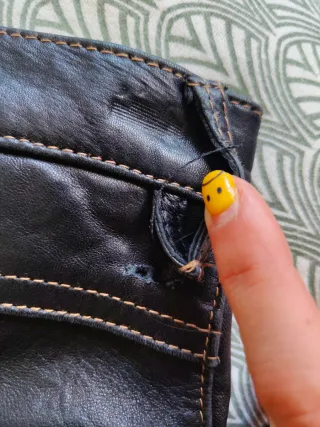 Pantalones de piel negros