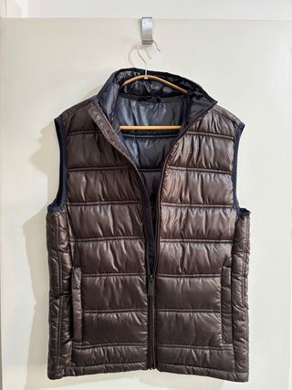 Chaleco Zara acolchado marrón Talla M