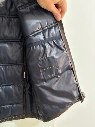 Chaleco Zara acolchado marrón Talla M