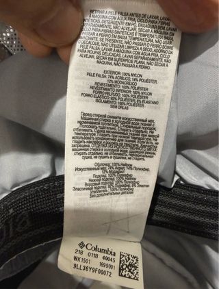 Columbia chaqueta rellena de plumón XL