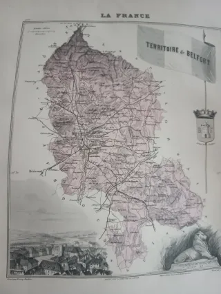 Mapa Francia Provincias Pre-1870
