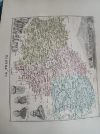 Mapa Francia Provincias Pre-1870
