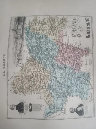 Mapa Francia Provincias Pre-1870