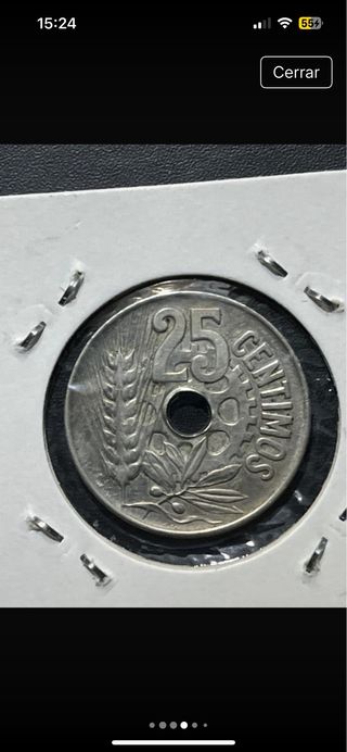 25 Céntimos 1934 y 1937