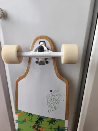 Longboard Negro con Diseño Palmera