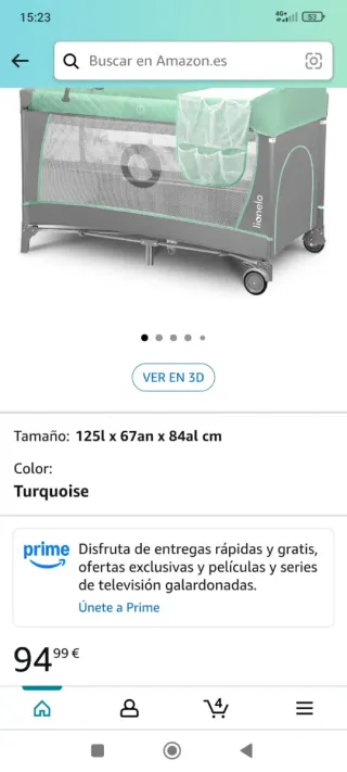 Parque cuna bebé con cambiador