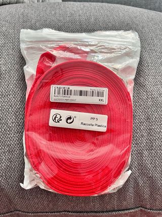 Correa perro roja 50m