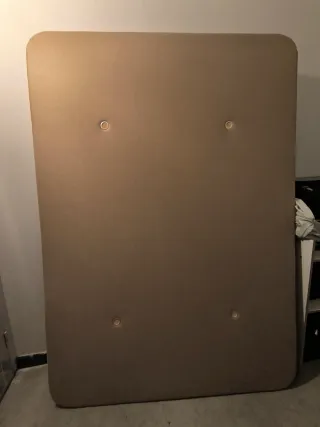 Base tapizada cama 135x180 cm beige