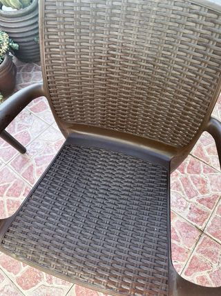 Sillas de terraza marrones (2 unidades)