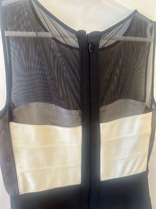 Vestido de fiesta negro y blanco