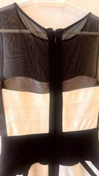 Vestido de fiesta negro y blanco