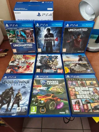 Ps4 Slim 1TB + 9 Juegos + 2 mandos