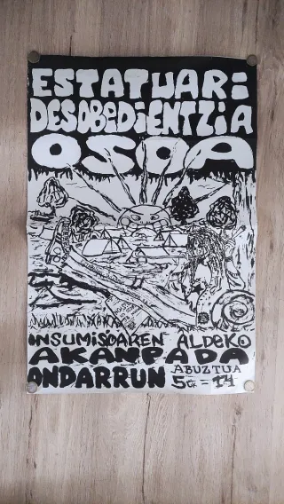 Cartel acampada insumisión Ondarroa