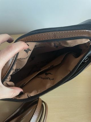 Borsa monospalla / tracolla nera e marrone