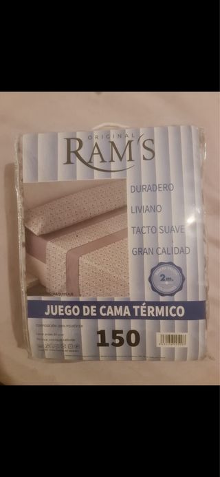 Sabana de tela rosa y blanca