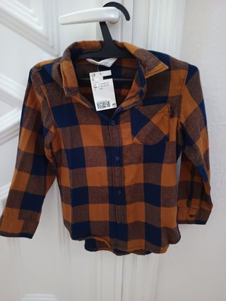 Camisa cuadros H&M sin estrenar Talla 5-6