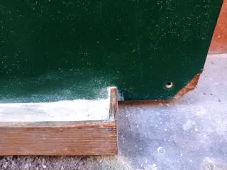 Pizarra escolar verde antigua