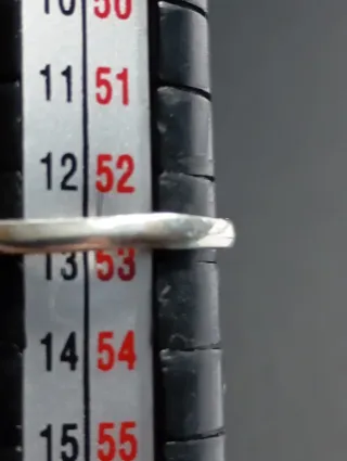 Anillo Plata Ley cuarzo rosa talla exacta 13,5mm