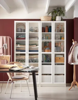 Puertas IKEA BILLY OXBERG Blancas de cristal