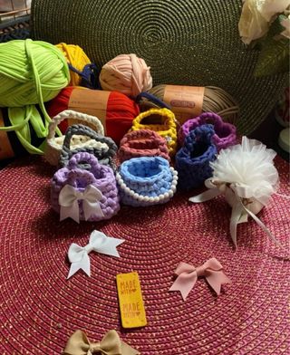 Portachiavi borsetta uncinetto