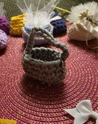 Portachiavi borsetta uncinetto