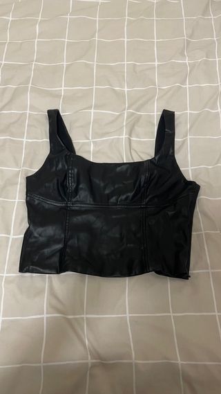 Top Negro Cuero
