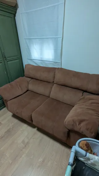 Sofá de 2 plazas marrón