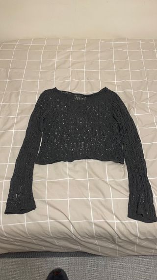 Jersey calado manga larga