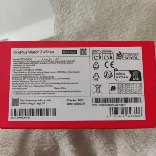 OnePlus Watch 3 (43mm) Negro NUEVO A ESTRENAR