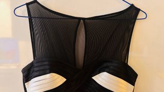 Vestido de fiesta negro y blanco