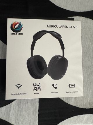 Auriculares Bluetooth 5.0 EURO LIFE Negros