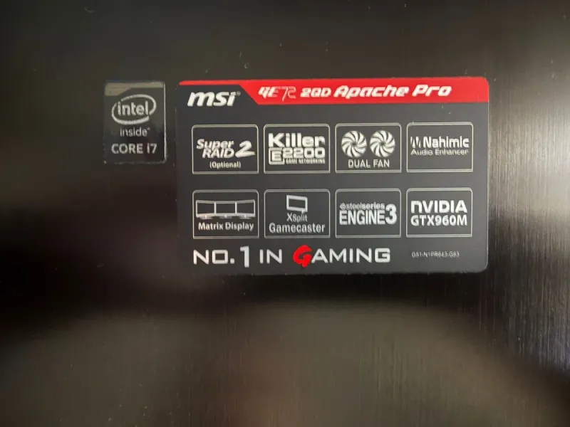 MSI GE72 2QD Gaming Laptop i7 GTX 960M 2TB SSD afbeelding 4